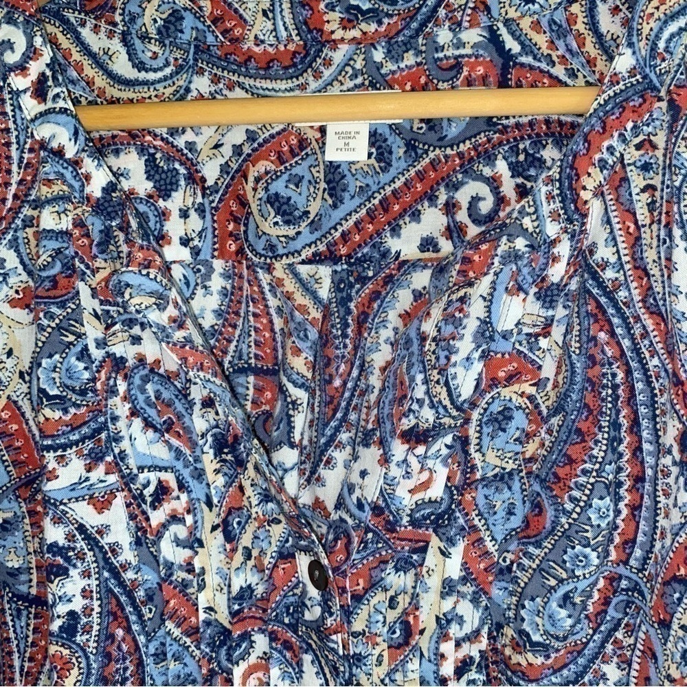 J. Jill Blue Paisley Popover - Picture 4 of 5